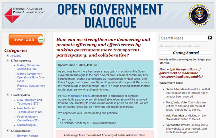 Great Examples of US Government BI Transparency