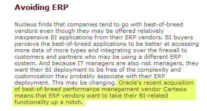 Oracle Buys Cartesis!